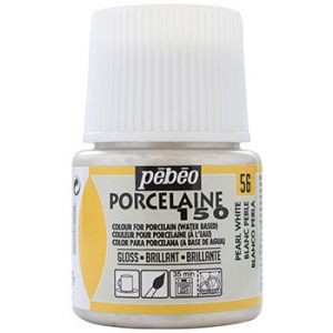 Farba do porcelany/szkła/ceramiki Pebeo Porcelaine150, 56 Pearl White